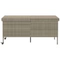 Miniatyrbillede 4 af 11: vidaXL opbevaringsboks med hjul 160x55x75 cm polyrattan lysegrå