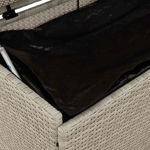 vidaXL opbevaringsboks med hjul 160x55x75 cm polyrattan lysegrå