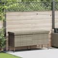 Miniatyrbillede 2 af 11: vidaXL opbevaringsboks med hjul 160x55x75 cm polyrattan lysegrå