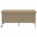 Miniatyrbillede 4 af 11: vidaXL opbevaringsboks med hjul 160x55x75 cm polyrattan beige
