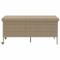 Miniatyrbillede 5 af 11: vidaXL opbevaringsboks med hjul 160x55x75 cm polyrattan beige