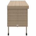 Miniatyrbillede 6 af 11: vidaXL opbevaringsboks med hjul 160x55x75 cm polyrattan beige
