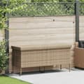 Miniatyrbillede 2 af 11: vidaXL opbevaringsboks med hjul 160x55x75 cm polyrattan beige