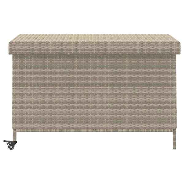 vidaXL Dynbox på hjul ljusgrå 110x55x73 cm konstrottning