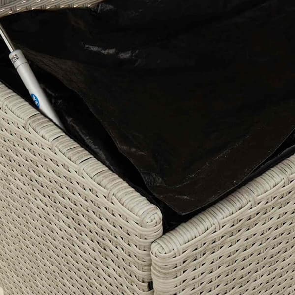 vidaXL Dynbox på hjul ljusgrå 110x55x73 cm konstrottning