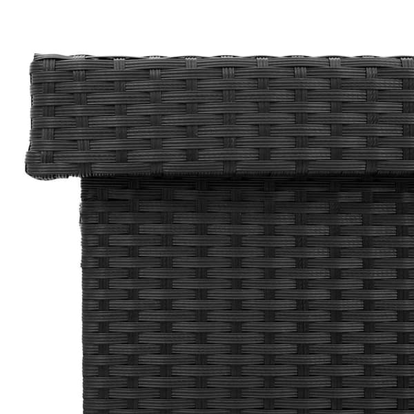 vidaXL opbevaringsboks med hjul 160x55x75 cm polyrattan sort