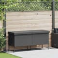 Miniatyrbillede 2 af 11: vidaXL opbevaringsboks med hjul 160x55x75 cm polyrattan sort