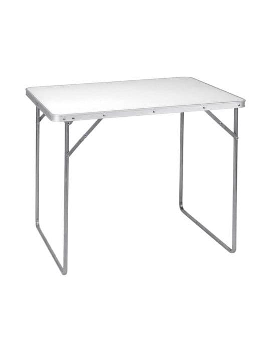 Campingbord - Aluminium - Fällbart - 80x60x69cm - Inomhus/Ute - Vit