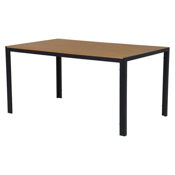 Noah hagebord svart, teak dekor.