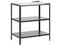Miniatyrbillede 1 af 11: Udendørs køkkenø i sort rustfrit stål 80 x 50 x 92 cm 2 hylder med top Havekøkken Spisning