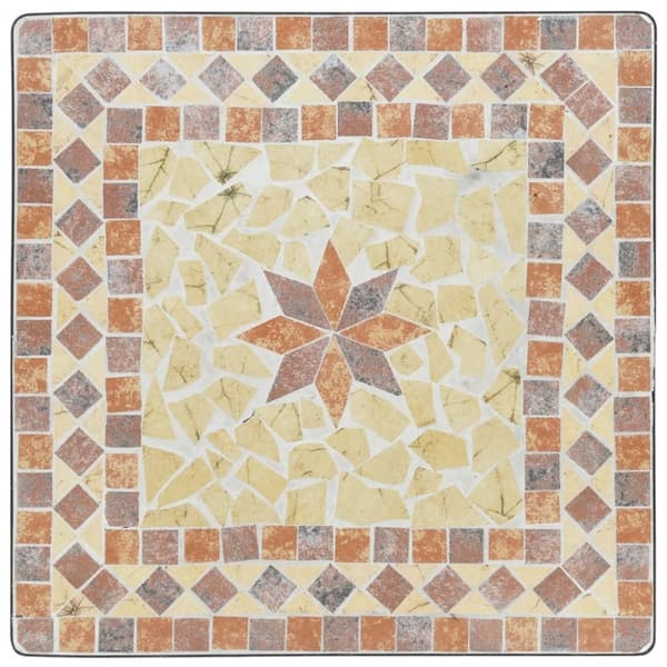 Mosaikbord terrakotta 60x60x74 cm keramik