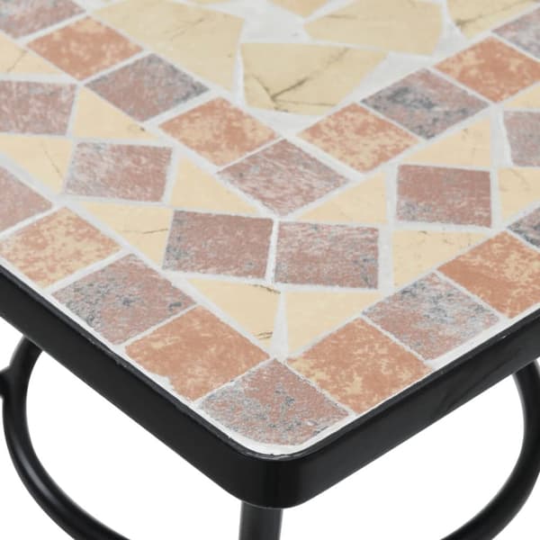 Mosaikbord terrakotta 60x60x74 cm keramik