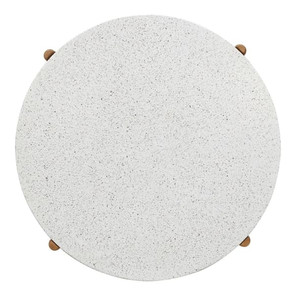 Terracina sofabord Ø85cm natur, hvid.