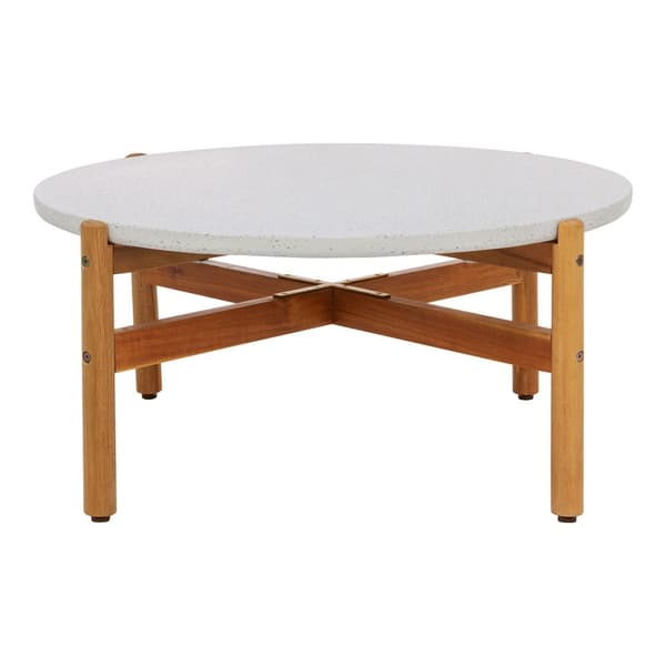 Terracina sofabord Ø85cm natur, hvid.