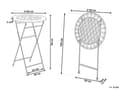 Miniatyrbillede 3 af 9: Have Bar Bord Beige Metal Rund Shabby Chic franske havemøbler jern