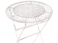 Miniatyrbillede 7 af 9: Have Bar Bord Beige Metal Rund Shabby Chic franske havemøbler jern