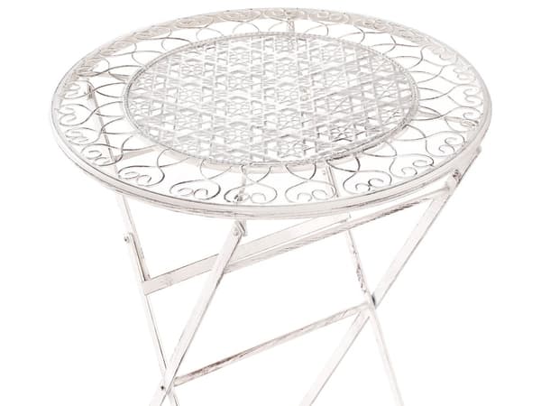 Have Bar Bord Beige Metal Rund Shabby Chic franske havemøbler jern