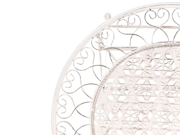 Have Bar Bord Beige Metal Rund Shabby Chic franske havemøbler jern