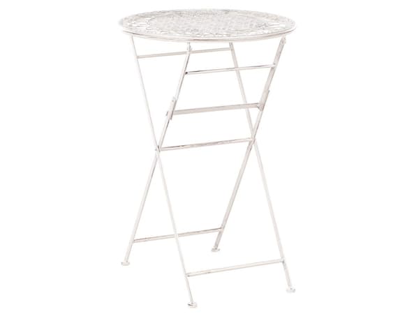 Have Bar Bord Beige Metal Rund Shabby Chic franske havemøbler jern