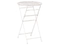 Miniatyrbillede 1 af 9: Have Bar Bord Beige Metal Rund Shabby Chic franske havemøbler jern