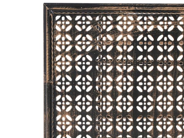 Havebarbord sort jern sammenklappeligt distressed metal rundt bord til 2 udendørs fransk retrostil