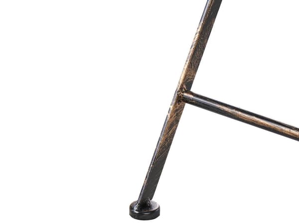 Havebarbord sort jern sammenklappeligt distressed metal rundt bord til 2 udendørs fransk retrostil