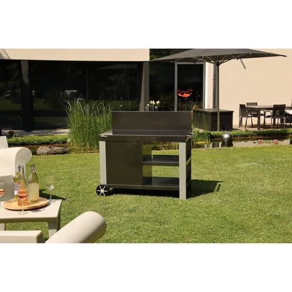Serveringsvagn - COOK'IN GARDEN - Nova 110 - Med backsplash - 100% metall