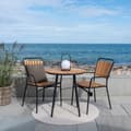 Pikkukuva 2 / 5: Rootz Cleveland Café -pöytä - Ulko -ruokapöytä - Teak Wood Pöytä - maalaismainen viehätys - Ø70cm x 74cm - ihanteellinen terassille ja parvekkeelle