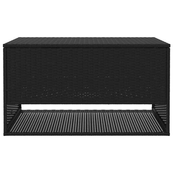 vidaXL udendørs hyndeboks 100x55x55,5 cm polyrattan sort