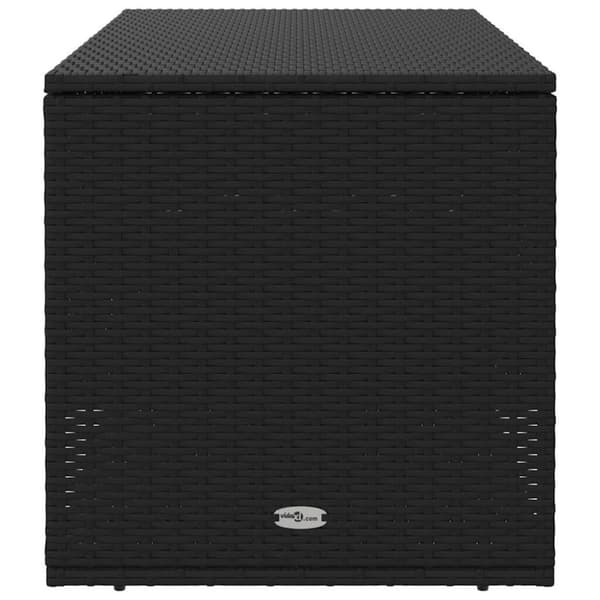vidaXL udendørs hyndeboks 100x55x55,5 cm polyrattan sort