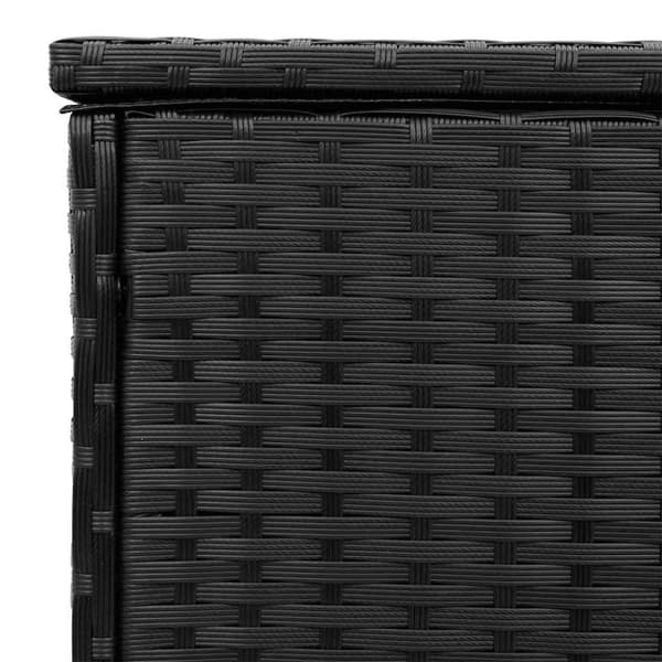 vidaXL udendørs hyndeboks 100x55x55,5 cm polyrattan sort