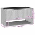 Miniatyrbillede 11 af 11: vidaXL udendørs hyndeboks 100x55x55,5 cm polyrattan sort