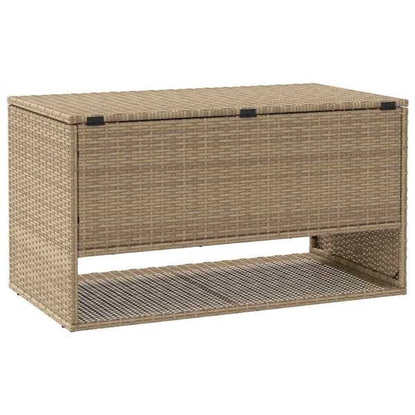 vidaXL tyynyrasia ulkokäyttöön beige 100x55x55,5 cm polyrottinki