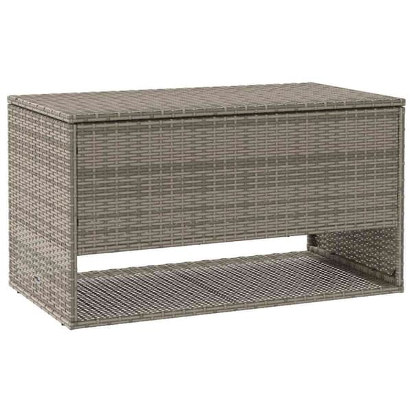 vidaXL ulkotyynylaatikko harmaa 100x55x55,5 cm polyrottinki