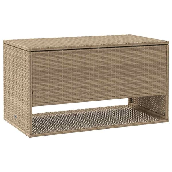 vidaXL Uteputeboks beige 100x55x55,5 cm polyrotting