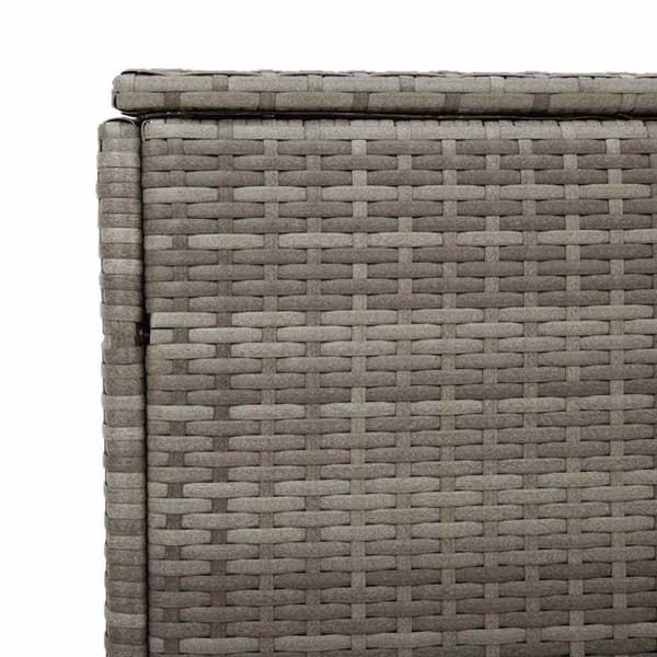 vidaXL opbevaringskasse til haven 220x50x58 cm polyrattan grå