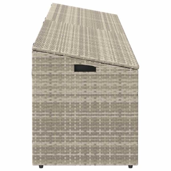 vidaXL opbevaringskasse til haven 220x50x58 cm polyrattan lysegrå