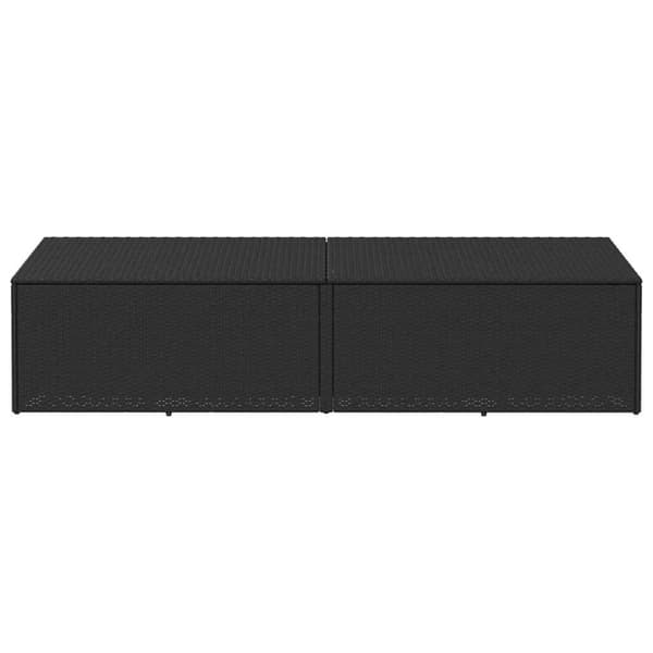 vidaXL opbevaringsboks til haven 220x50x58 cm polyrattan sort