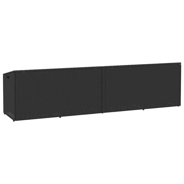 vidaXL opbevaringsboks til haven 220x50x58 cm polyrattan sort