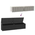 Miniatyrbillede 7 af 11: vidaXL opbevaringsboks til haven 220x50x58 cm polyrattan sort