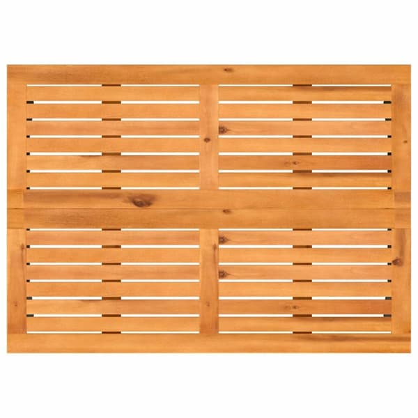 vidaXL havebord med top i akacietræ 105x75x72 cm polyrattan grå