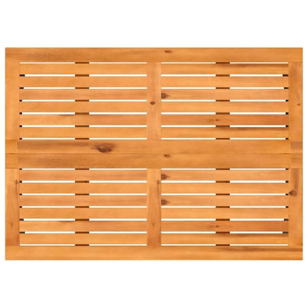 vidaXL havebord med top i akacietræ 105x75x72 cm polyrattan beige