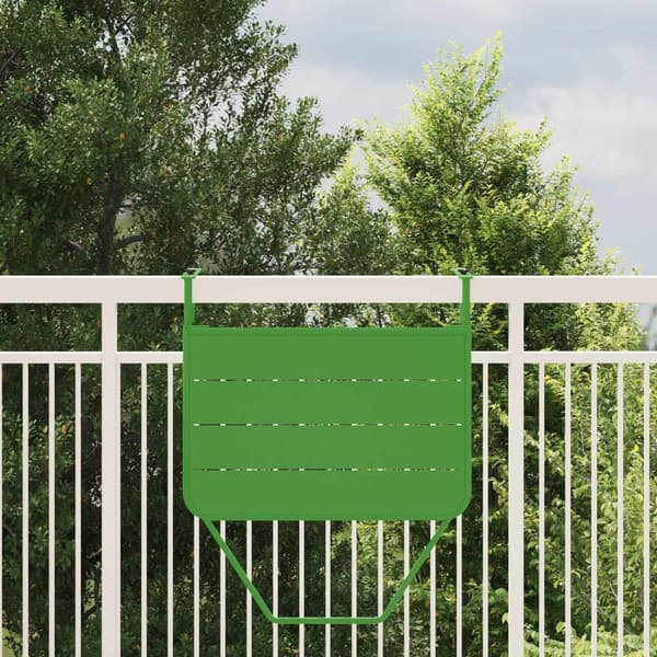 vidaXL Altanbord Grøn Stål Medium Sammenfoldelig Terrassebord