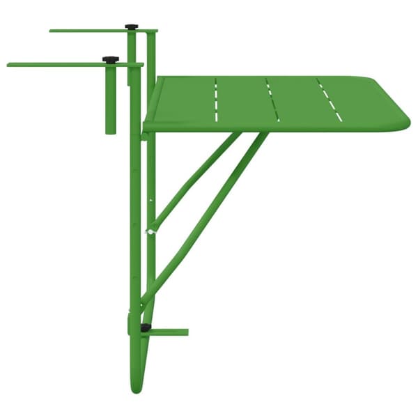 vidaXL Altanbord Grøn Stål Medium Sammenfoldelig Terrassebord