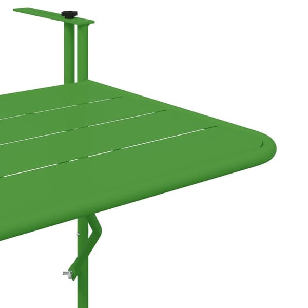 vidaXL Altanbord Grøn Stål Medium Sammenfoldelig Terrassebord