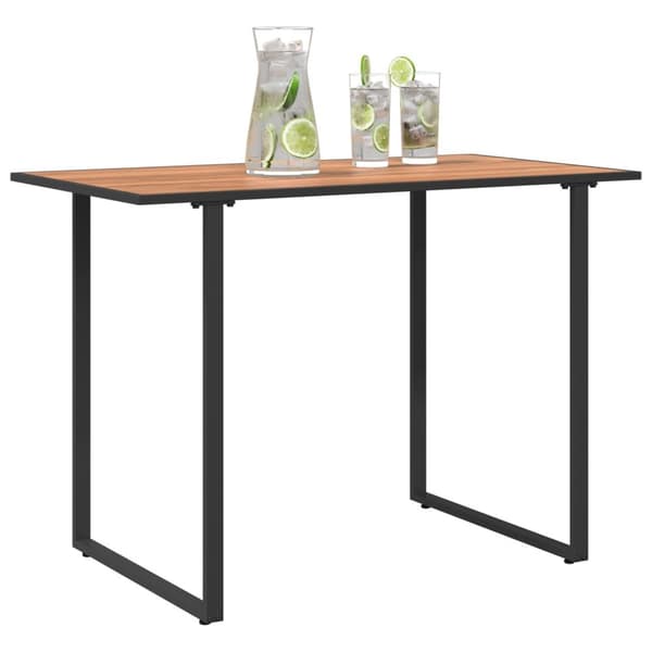 vidaXL Brun Solidt træ, metal Medium Holdbart Terrassebord