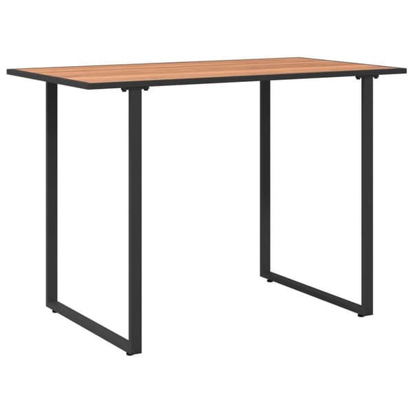 vidaXL Brun Solidt træ, metal Medium Holdbart Terrassebord