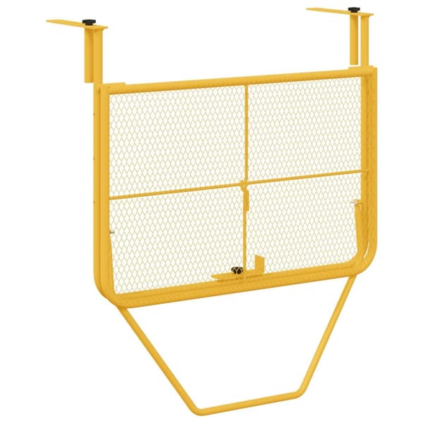 vidaXL Sammenleggbart hengende balkongbord i sennepsgul - 60x40 cm, stål