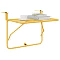 Miniatyrbillede 3 af 11: vidaXL Altanbord Sennepsgul Metal Medium Sammenfoldeligt Terrassebord