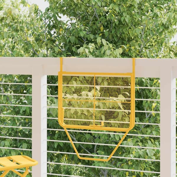 vidaXL Altanbord Sennepsgul Metal Medium Sammenfoldeligt Terrassebord